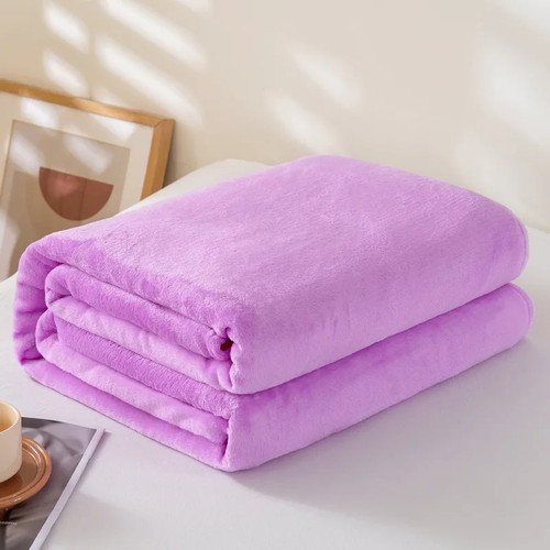 Coral fleece flannel - coral, blanket