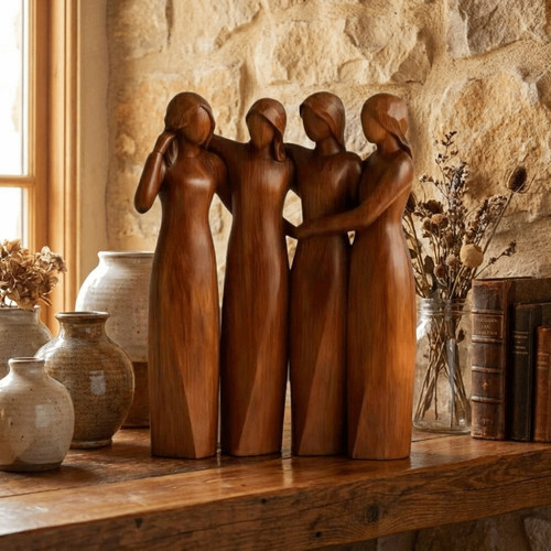 Resin sisters figurine cartoon - figurine,