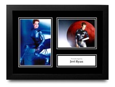 Jeri Ryan Signed A4 Framed Photo Display Autograph Star Trek Memorabilia + COA