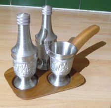 Oriental Cruet Set Pewter