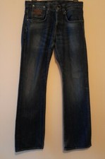 Men's Blood & Glitter Blue Denim Jeans Straight Leg Limited Edition W30 L32