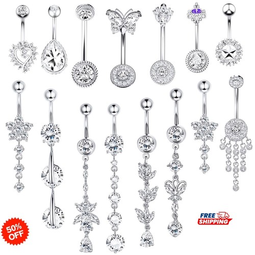 Belly bars button piercing bar - piercing,