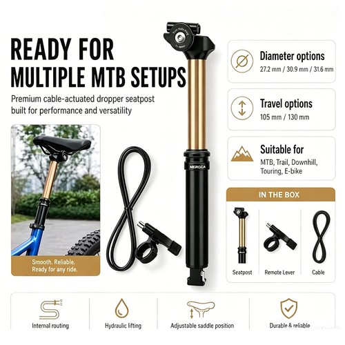 Dropper adjustable seatpost - dropper,