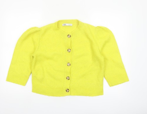 Zara women yellow knit - women, puff