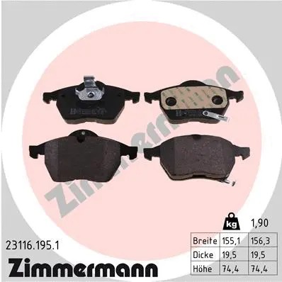 Front brake pad set disc - front,