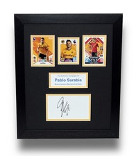 PABLO SARABIA Framed Wolves & Spain SIGNED Autograph Card Memorabilia COA PROOF