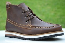 Clarks Mens Boots DURSTON MID Beeswax Leather UK 8.5 / EU 42.5