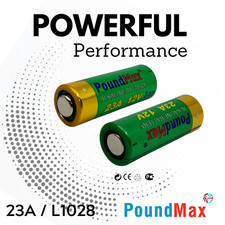 2 x PoundMax Super Alkaline 23AE/A23/LRV08/MN21 12V Alkaline Security Batteries