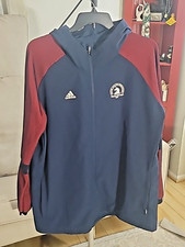 Adidas 2020 Boston Marathon PHX Full Zip Hooded Jacket Blue FQ6612 Men's SZ 2XL