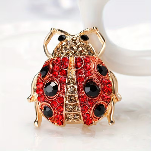 Ladybird brooch ladybug gold - ladybird,