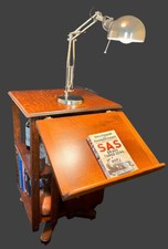 Antique oak revolving bookcase