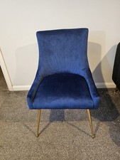 4 x Blue Velvet Dinning Room