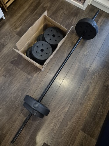 35kg dumbbell and barbell - barbell, set