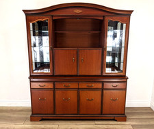 DISPLAY CABINET J E Coyle Cherry Wood Veneer Wall Unit Cocktail Cabinet Cupboard