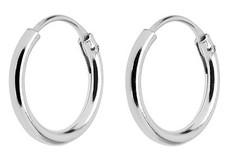 Solid 925 Sterling Silver Hoop Sleeper Earrings 8- 45mm  Small-Large (Pairs)