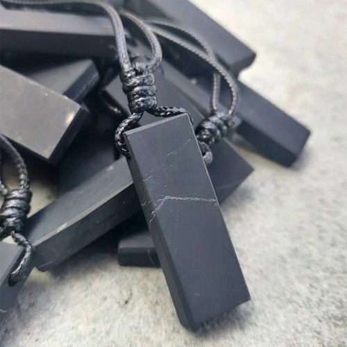 Shungite natural stone pendant - shungite,