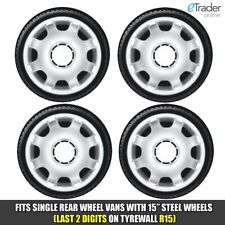 15" VW T4 Wheel Trims Volkswagen Transporter Van Hubcaps QTY 4 Silver New