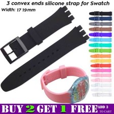 Sport Silicone Strap Unisex Classic 16mm 17 19  mm Watch Band Swatch Jelly Skin