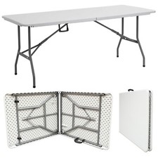 Plastic Folding Table Heavy Duty 1.8M 6FT Foot Catering Camping Trestle Market