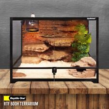 Reptile One RTF 600H Terrarium Vivarium Glass w/ Hinged Door 60cm Snake Lizards