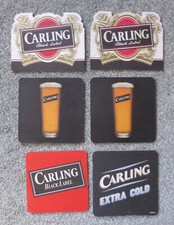 X6 Carling Black Label Larger Beer Mats