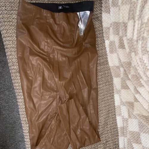 Zara women brown faux - brown,