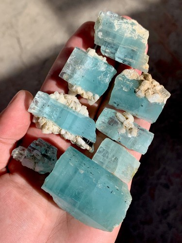 Natural aquamarine specimens - aquamarine,
