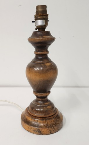 Nice vintage turned wood - turned, lamp