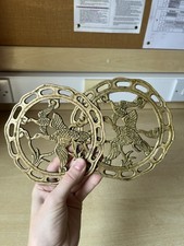 Pair Of Vintage Brass 3 Legged