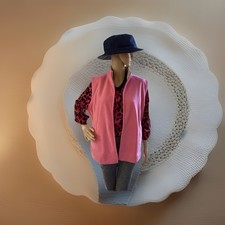 EWM 18-20 Label Size Best Fits Slim 18 Pretty Soft Pink Fleece Gilet Waistcoat