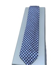 Drake’s Blue Polka Dot Tie 7.5 Cm Hand Made In England 