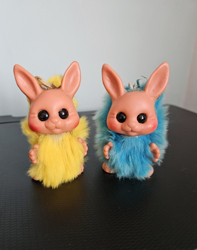 Vintage 1960s rabbit trolls - 1960s,