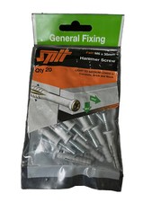 Pack Of 20 Spit Fast M6 x 35mm Hammer Screw Wall Fixings New & Sealed