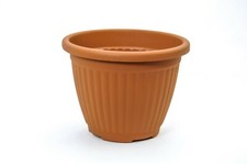 Plastic round planter plant - plastic,