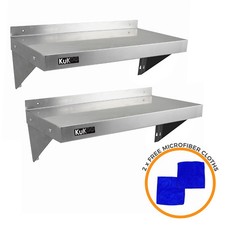  Stainless Steel Shelves Commercial Catering Kitchen Shelf 900-1940mm Pack of 2