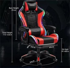 Gaming chair with LED light