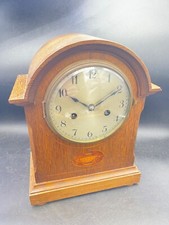 Mantle Clock ANTIQUE 12"  Wooden Case & Dial NOT Running Requires Service & Care