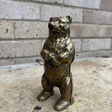 Vintage brass bear - vintage, figure