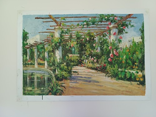 Large 20th century rose - , garden