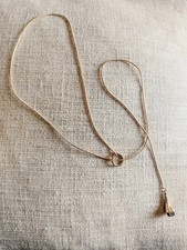 HM Lariat Necklace Gold Tone