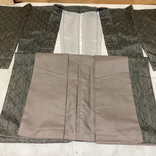 Japanese vintage kimono - kimono, brown