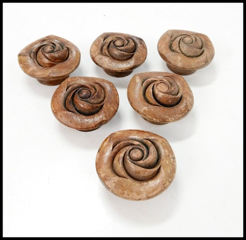 Antique wooden knobs rose - knobs,