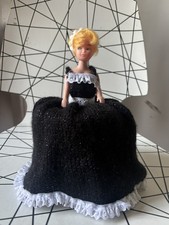 Vintage Knitted Doll Toilet