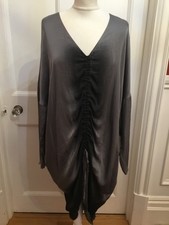 Preowned - Sanctamuerte - Loose Ombre Grey V neck gathered dress/tunic - XS