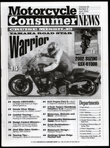 April 2002 motorcycle consumer - april,