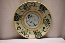 Antique 17Th Century Ming Dynasty Chinese Zhangzhou Swatow-Ware Abstract Blue"10