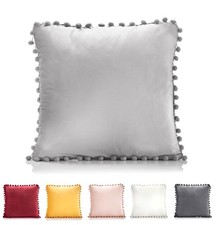 Velvet Pom pom cushion cover
