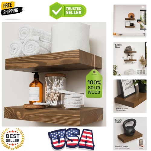 Solid wood floating shelves - floating,