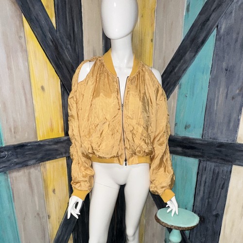Zara srpls gold zip bomber - zara,