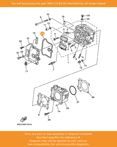 Yamaha gasket head - head, 1